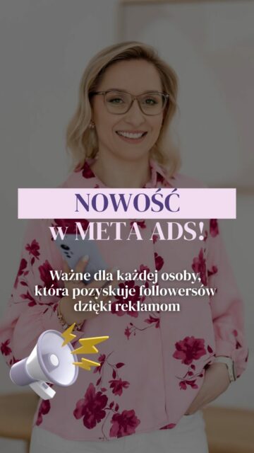 Tak, już teraz możesz sprawdzić w Menadżerze Reklam, ilu obserwatorów pozyskałaś dzięki reklamom!🤩To świetna sprawa, bo będziesz mogła jeszcze lepiej optymalizować reklamy na follow.Chcesz dowiedzieć się, jak sprawdzić ten wskaźnik u siebie?Skomentuj 🎃DYNIA🎃 a podeślę Ci instrukcję!